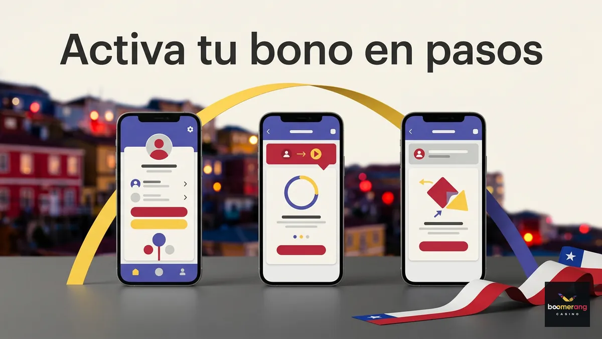 Pasos para activar el bono de bienvenida de BoomerangBet en Chile