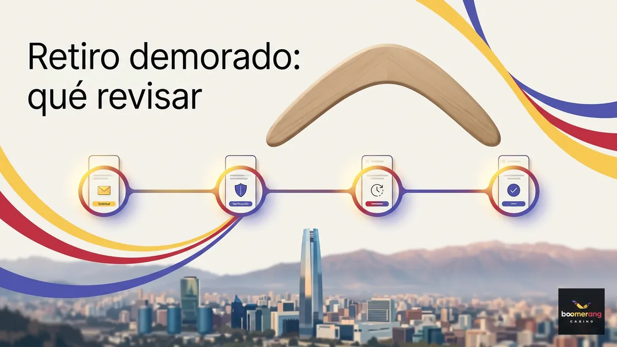 Línea de tiempo de un retiro demorado y qué revisar según los Términos de BoomerangBet