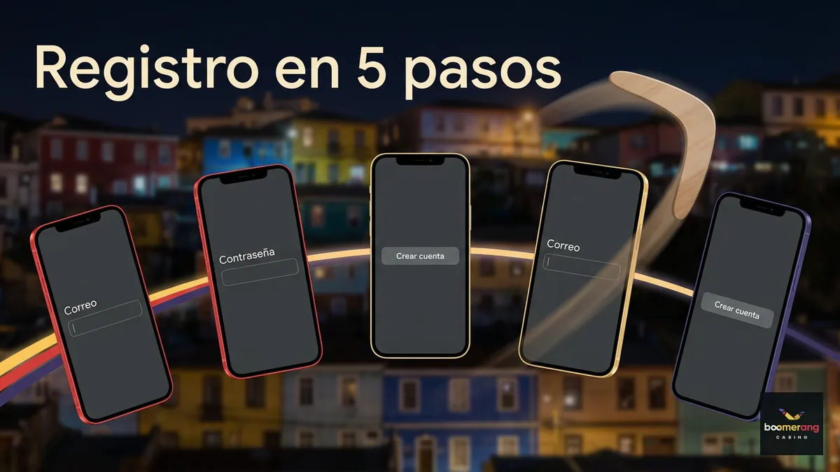 Registro en BoomerangBet paso a paso: secuencia de pantallas para crear la cuenta